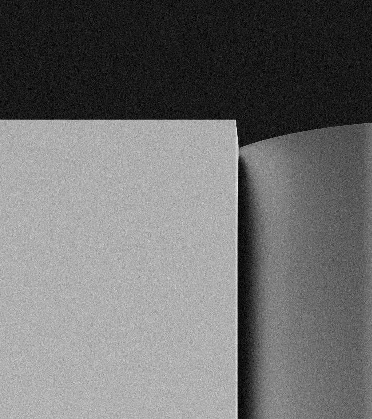 Grey curved volume, detail