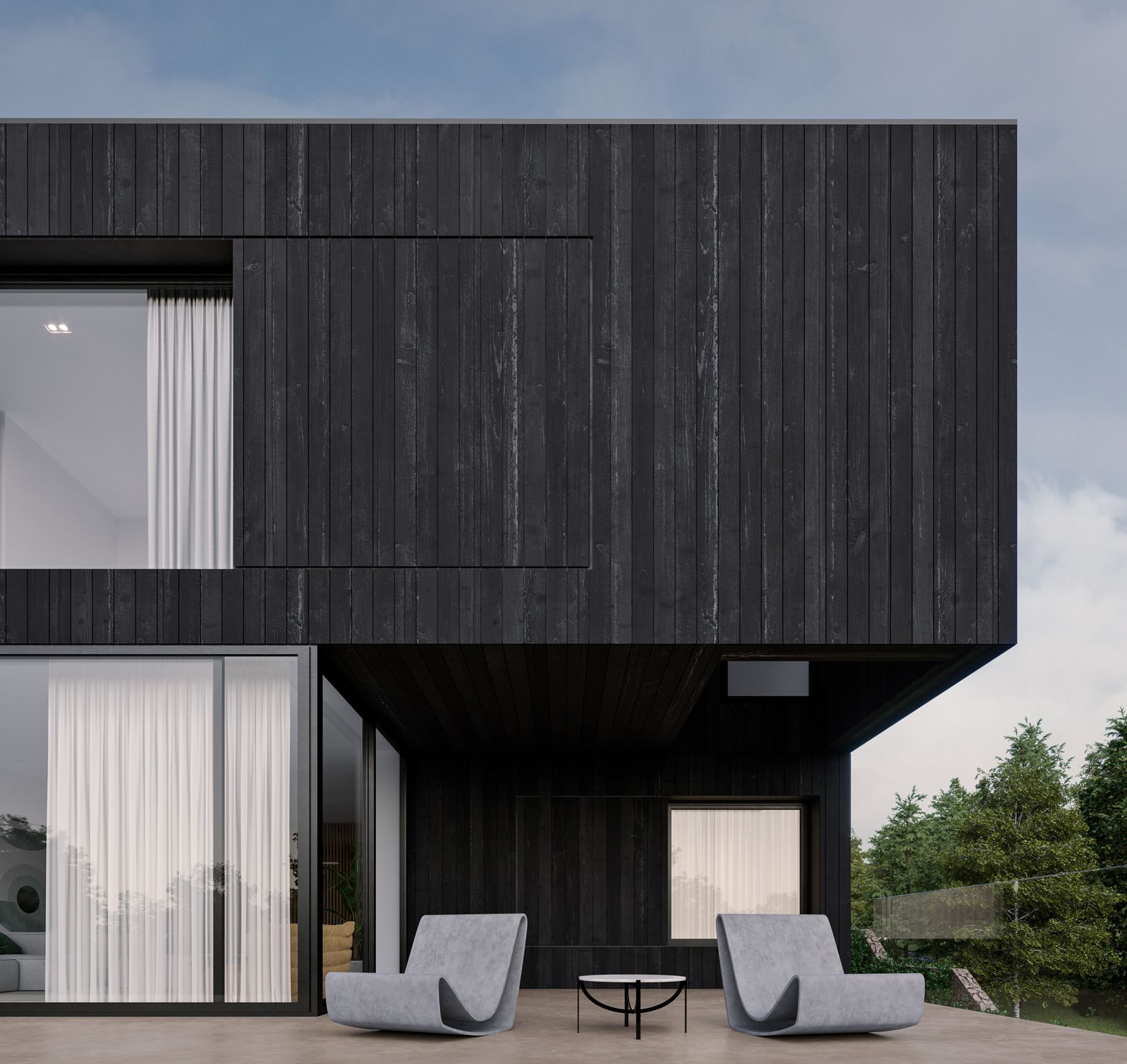 Chão dos Meninos House - Exterior front view | GDA-V Architectural Visualization