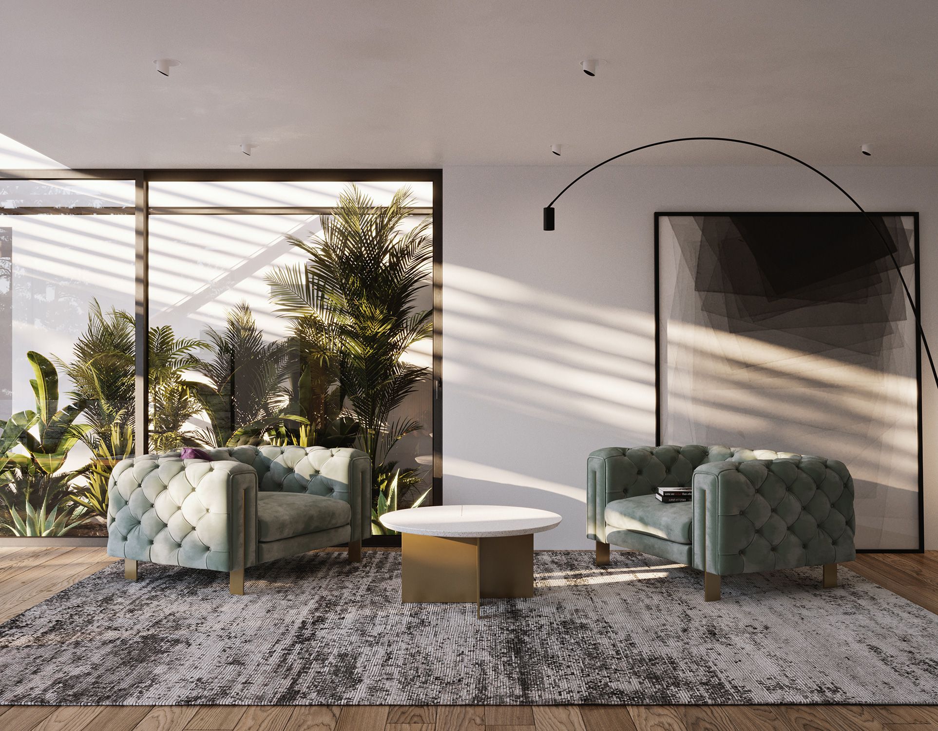 Aljezur - The house with the palm tree - Living room | GDA-V Architectural Visualization