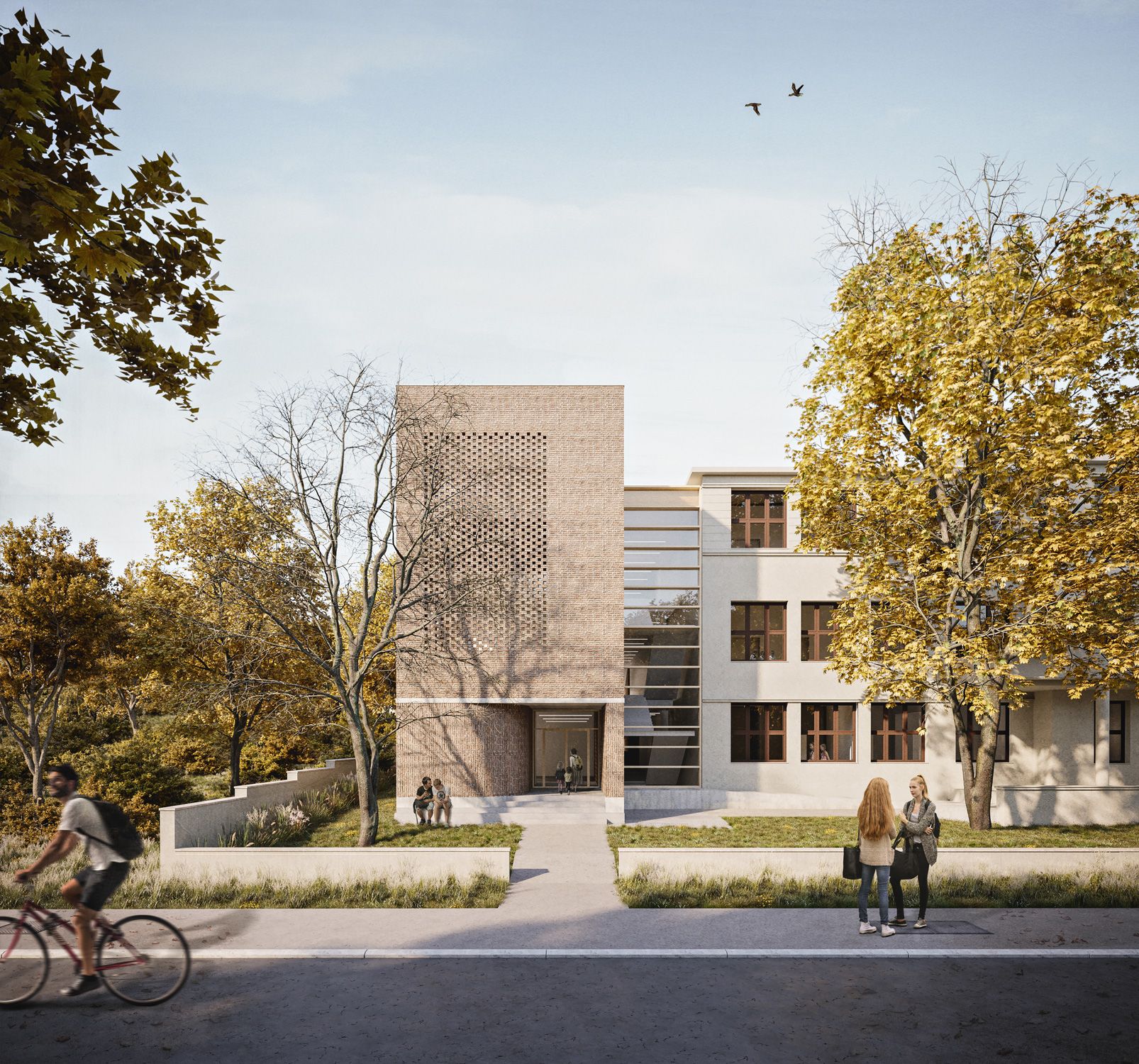 Trojska School - exterior | GDA-V Architectural Visualization